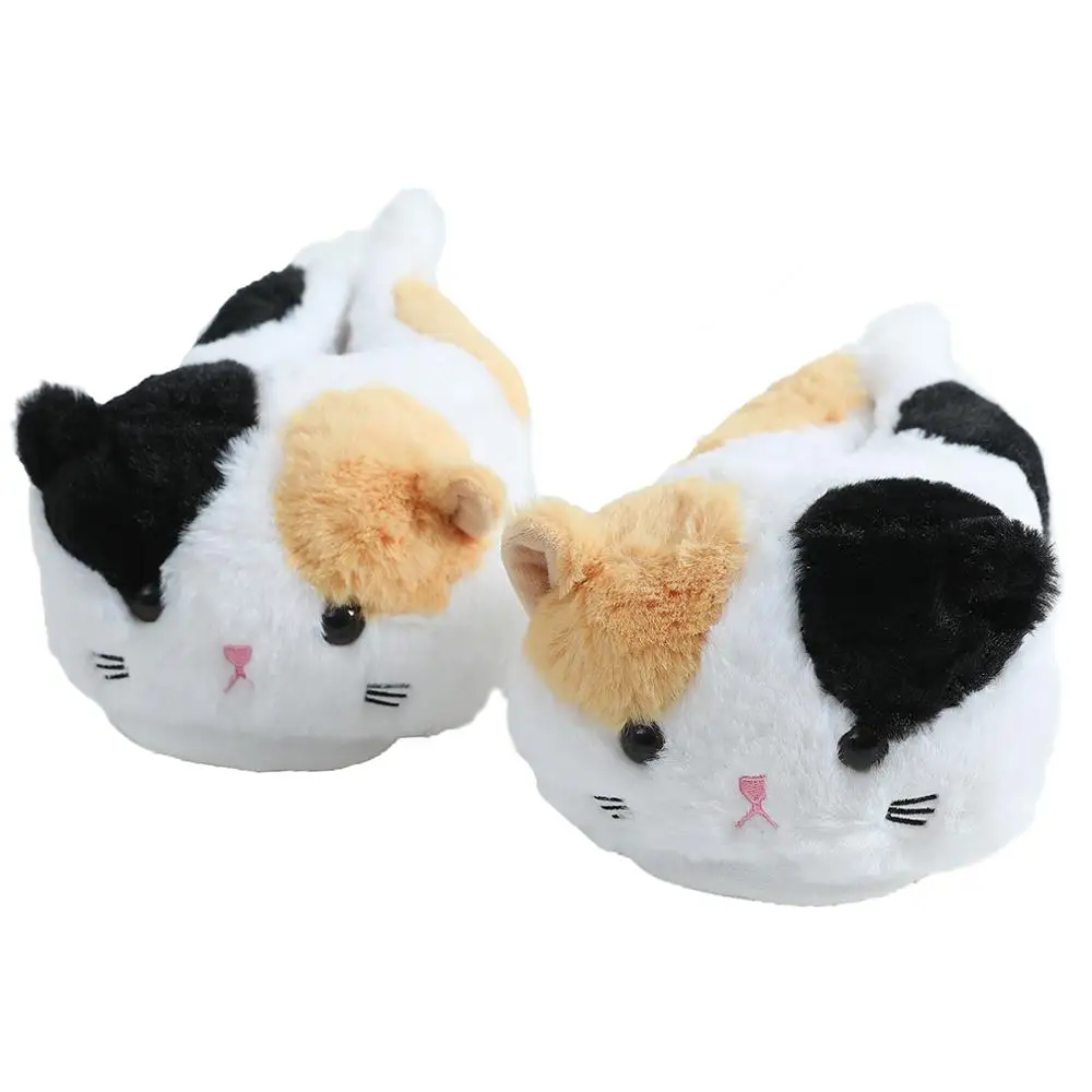 

Lovely White Black Cat Slippers Animal Home Shoes Indoor Fashion Women Breathable Comfortable Home Soft Slippers