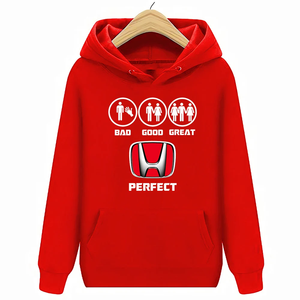 Красный Honda Bad Good отличный идеальный автомобиль мужские толстовки свитшоты - Цвет: Красный