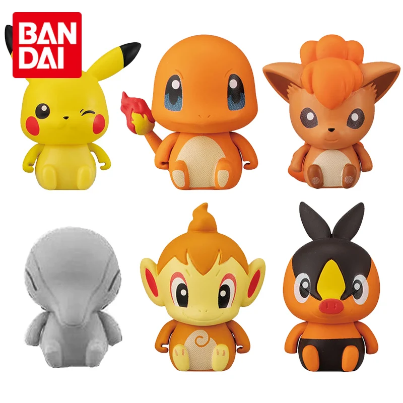 Bandai Подлинная Gacha Pokemon маленькая Коллекционная кукла Пикачу вулпикс чармандер