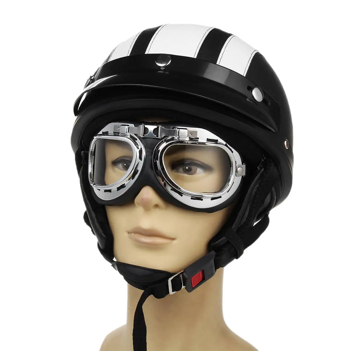 Motorcycle Helmets Electric Bicycle Helmet Open Face Dual Lens Visors Wind Goggles Men Women Scooter Motorbike Moto Bike | Автомобили и