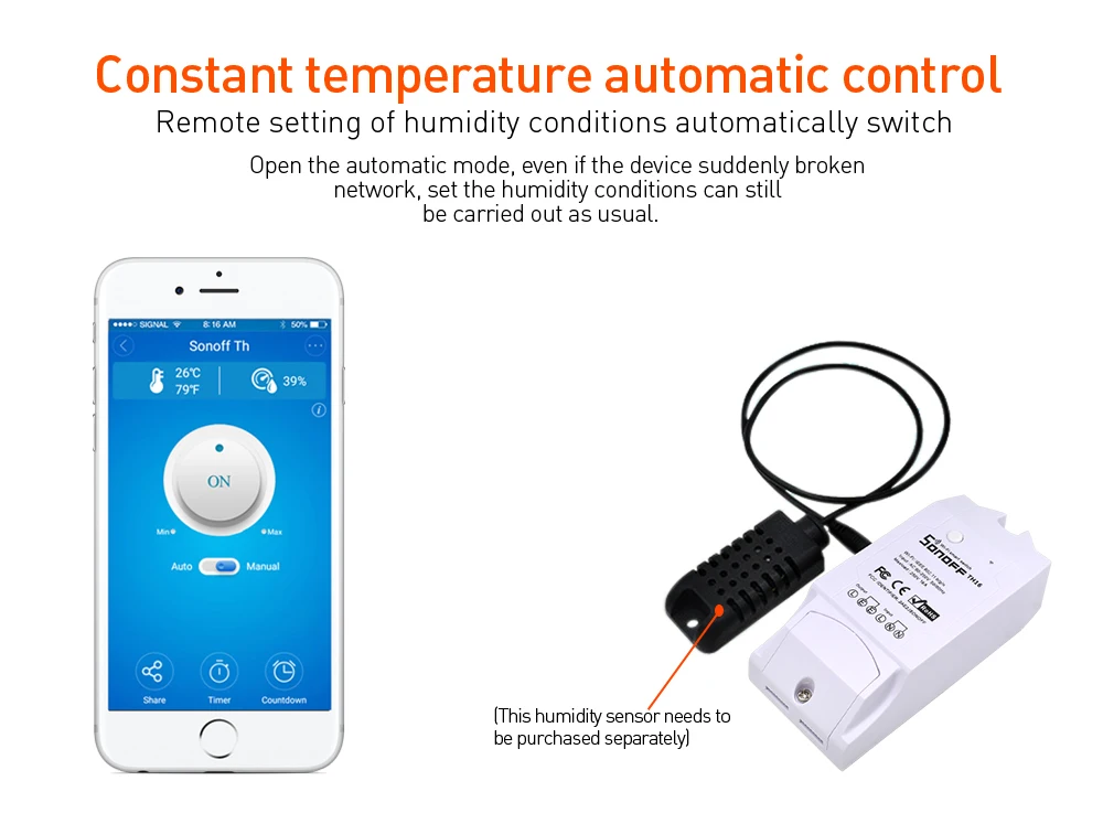 SONOFF TH16 Wifi переключатель SI7021 DS18B20 датчик AL560 расширение мониторинга температуры и влажности Зонд 15A таймер Google Home Alexa