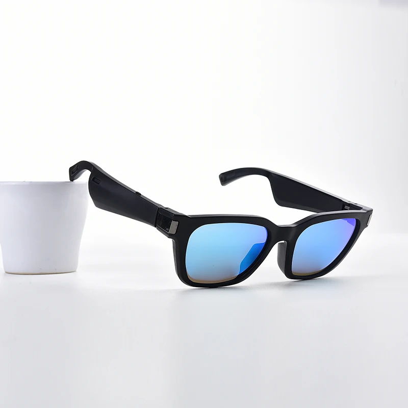 구매 블루투스 스마트 안경 무선 선글라스, 블루투스 블루 라이트 차단 렌즈 UV 보호 렌즈