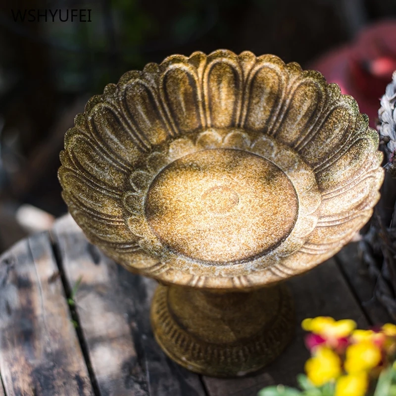 Прямые продажи новый современный подсвечник из кованого железа чаша для еды птиц