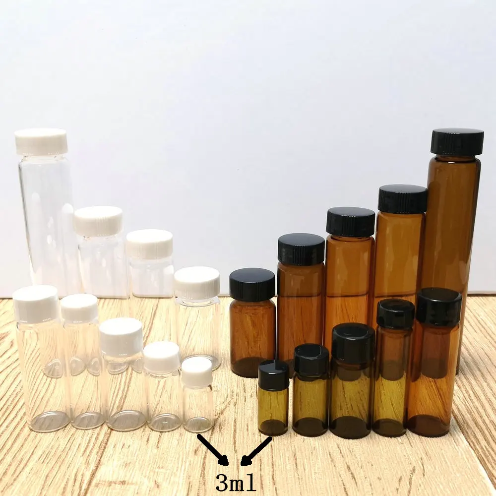 Прозрачная стеклянная бутылка-реагент 24 шт./лот 3 мл флакон для образцов