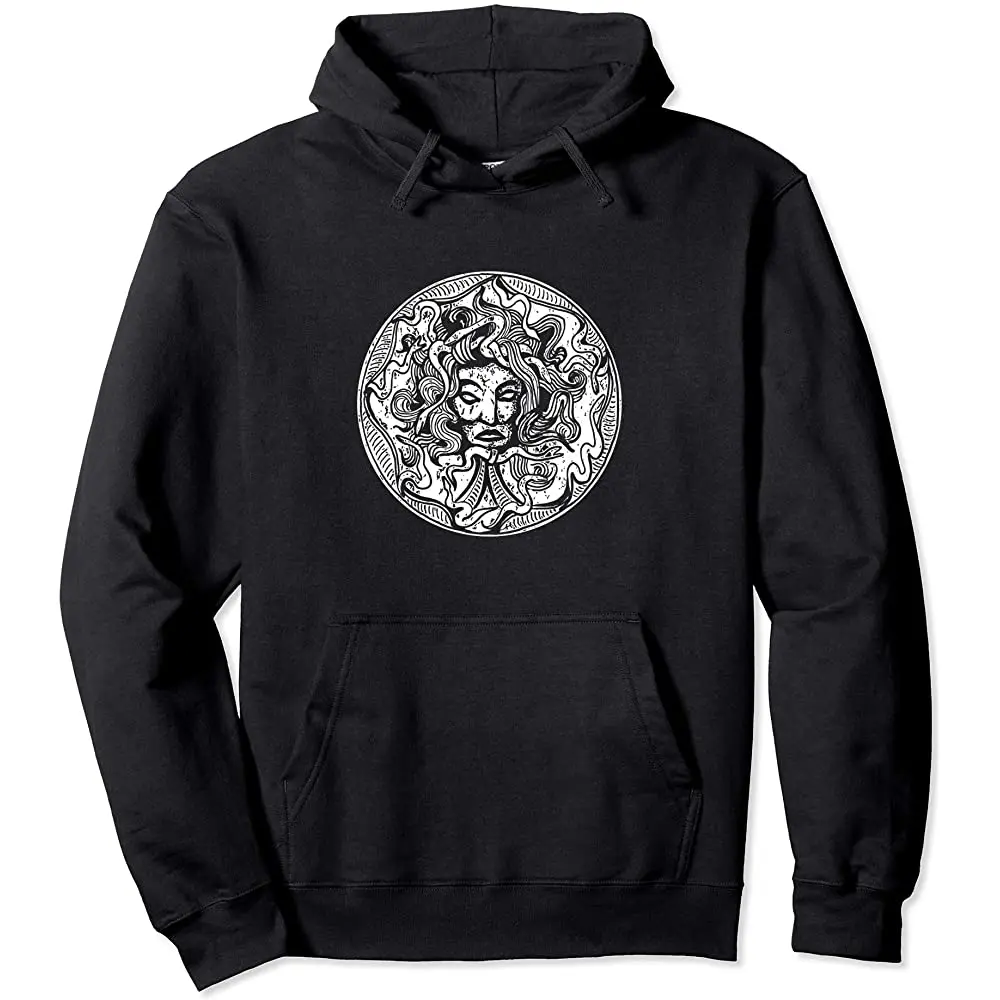 

100%COTTON Gorgon Medusa Greek Monster Vintage Amulet Horror Pullover Hoodie