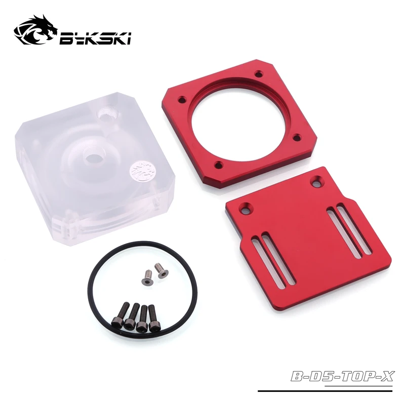 Red Bykski B-D5-TOP-X D5 крышка насоса высокопроизводительная тишина шумоподавление рассеивают тепло - Цвет лезвия: Red