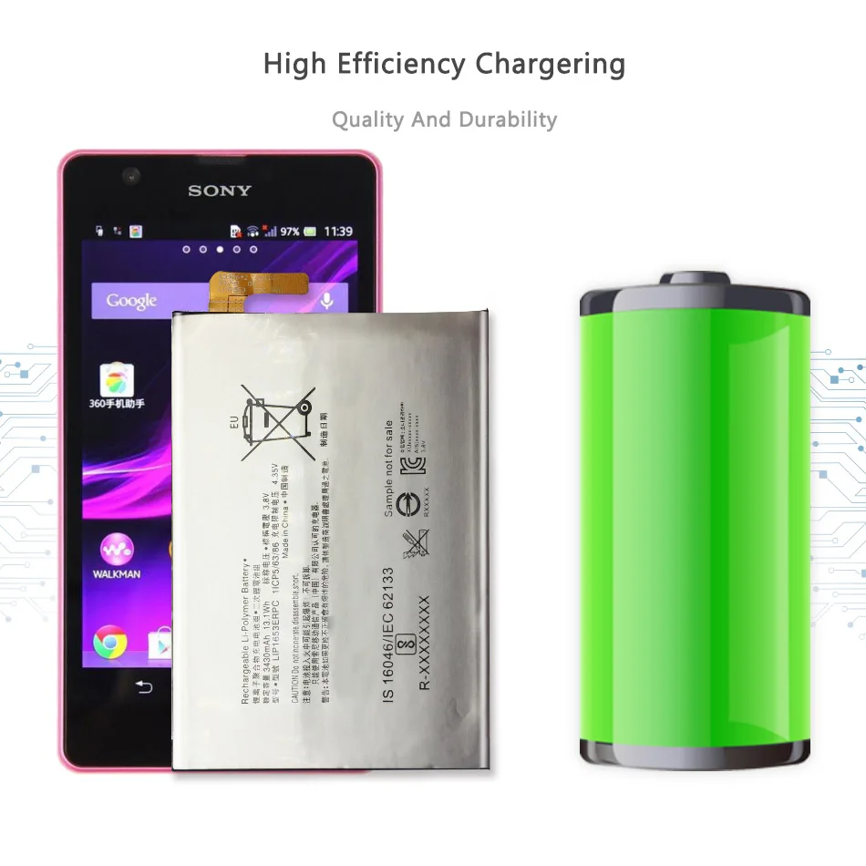 Сменный аккумулятор LIP1653ERPC 3430 мАч для SONY Xperia XA2 Ultra G3421 G3412 XA1 Plus Dual H4213 + номер
