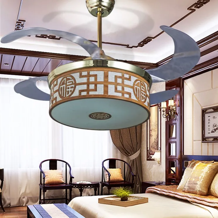 Современные потолочные светильники OUFULA с невидимым лезвием вентилятора