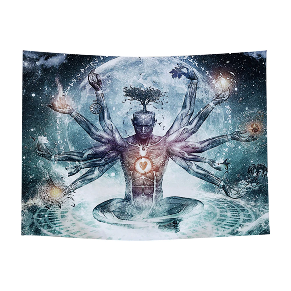 Yoga Carpet Buddha Statue Tapestry Wall Hanging Cloth Chakra Tapestries Psychedelic Home Decoration beach towel | Дом и сад