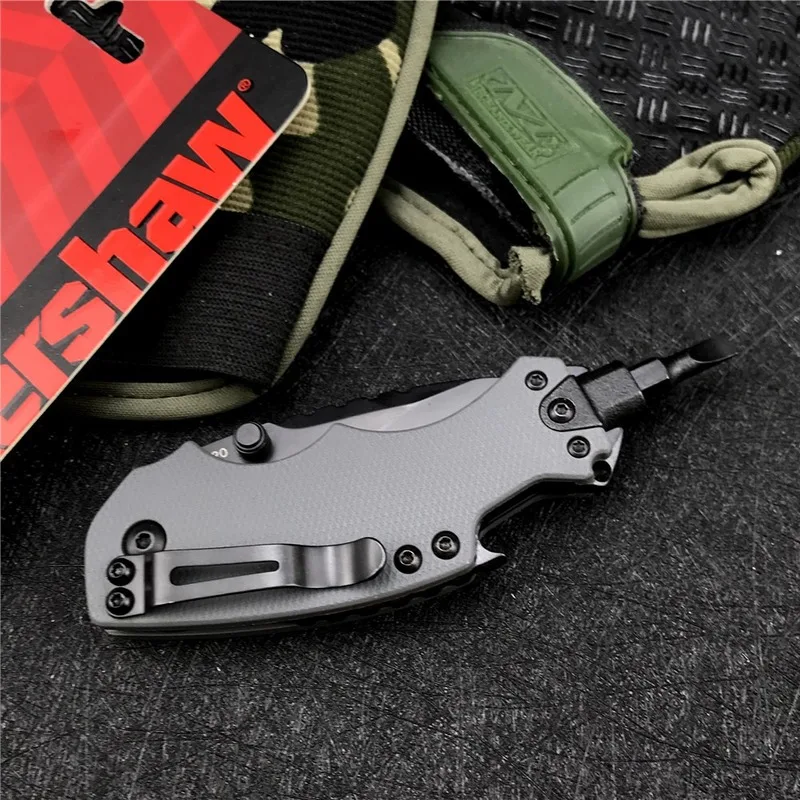 

Hysenss Kershaw 8720 Shuffle Pocket Outdoor Hiking Camping Tactical Folding Knife 8Cr13MoV Black-oxide Coating Blade Edc Tool