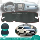 Нескользящий кожаный коврик для Mitsubishi Outlander 2013  2019 3-го поколения, чехол для приборной панели, солнцезащитный козырек, аксессуары для приборной панели 2016 2017 2018
