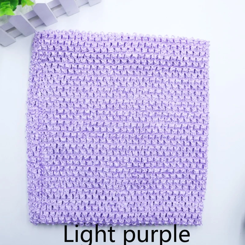 Lt-purple 23x25cm 23x25 см, 10 дюймов, эластичная трикотажная юбка-пачка для вязания крючком на груди, топ-труба для самостоятельной сборки, платье с блестками, юбка, Рождественская фатиновая кружевная ткань - Цвет: Lt-purple 23x25cm