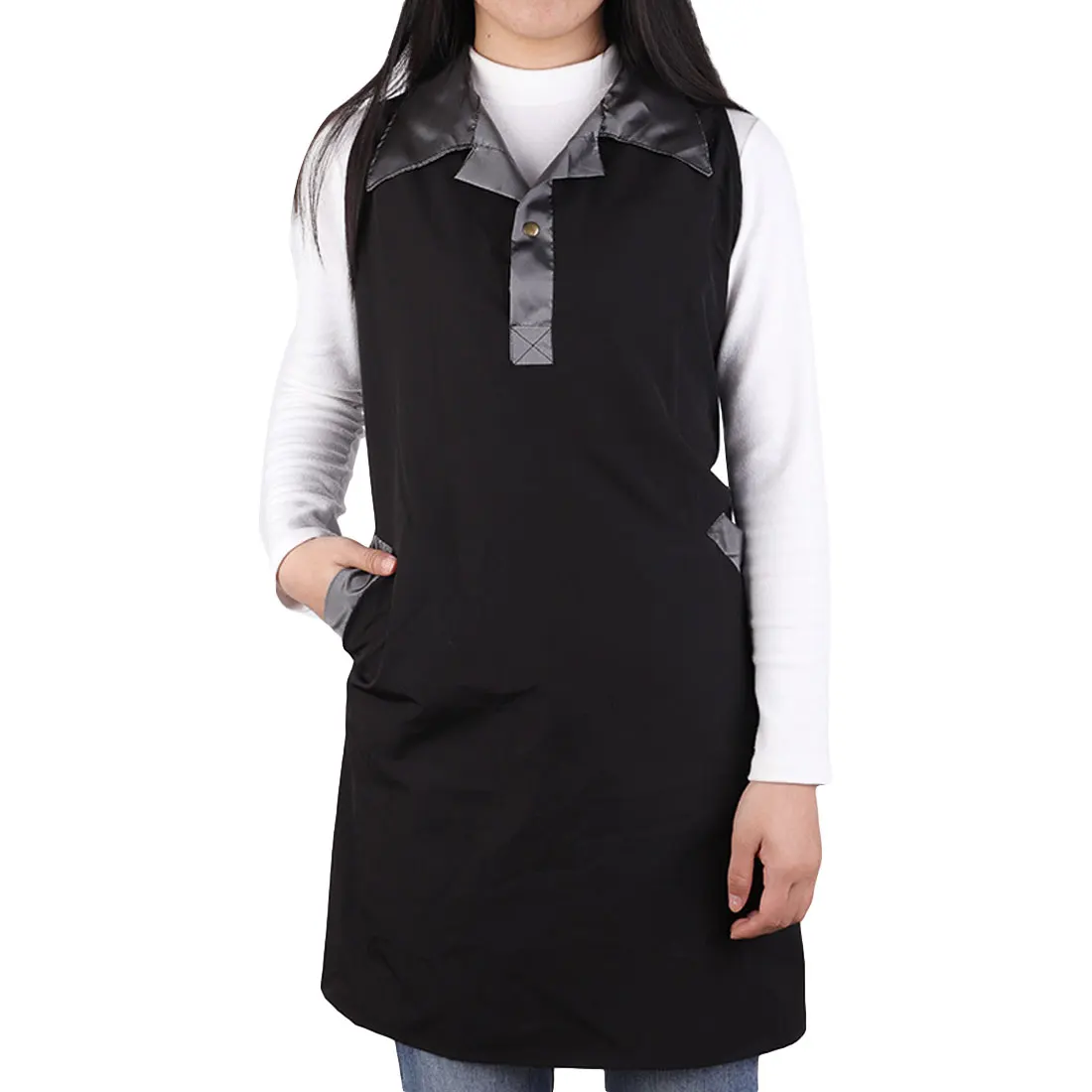 Черный Фартук для маникюра парикмахерской рабочая одежда униформа техника 1 шт.