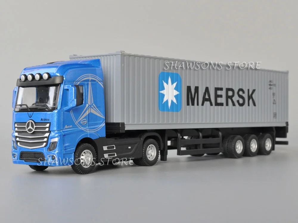 Модель автомобиля под давлением в масштабе 1:50 трактор Actros контейнерный грузовик