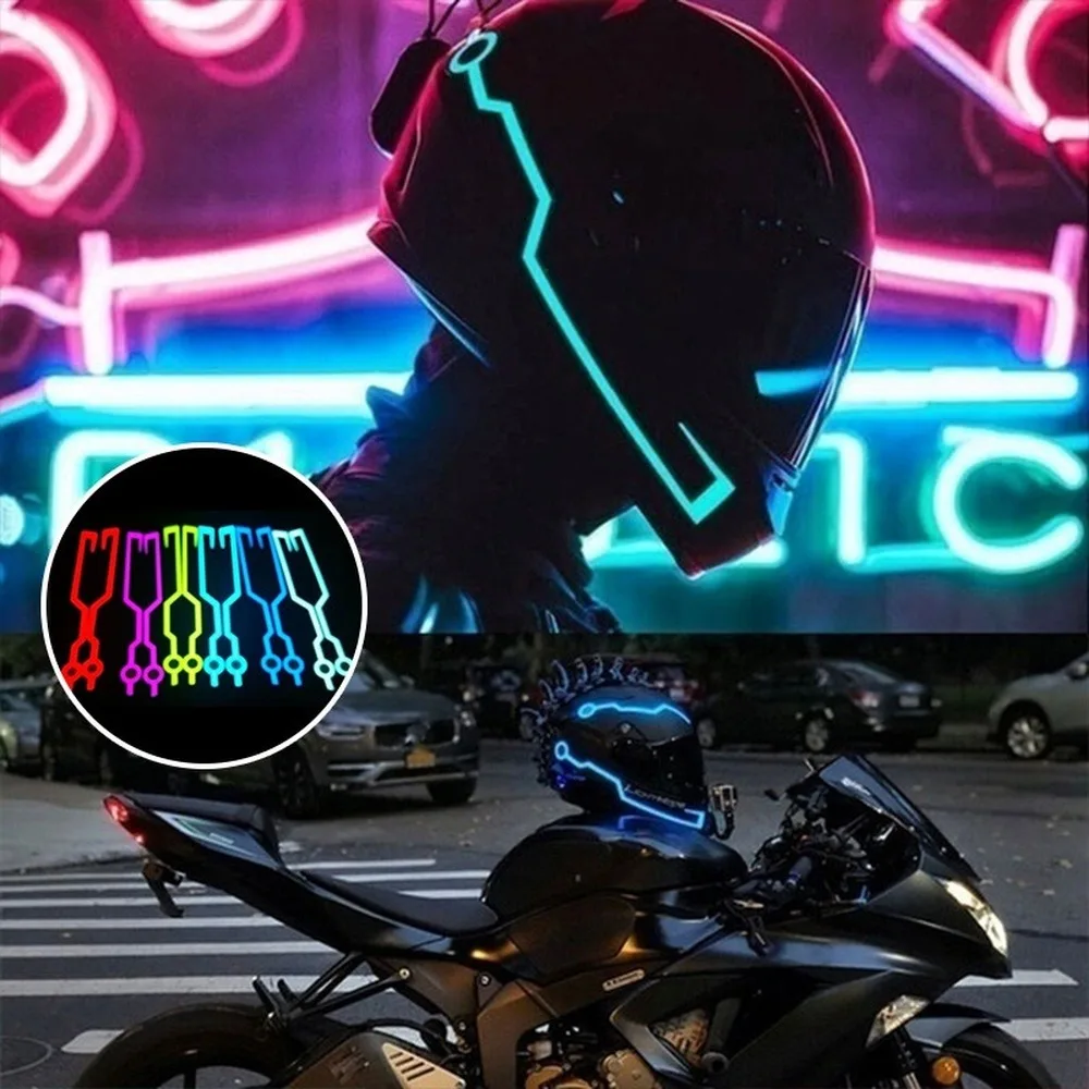 Мотоциклетный светодиодный шлем для ночной езды 4 режима комплект