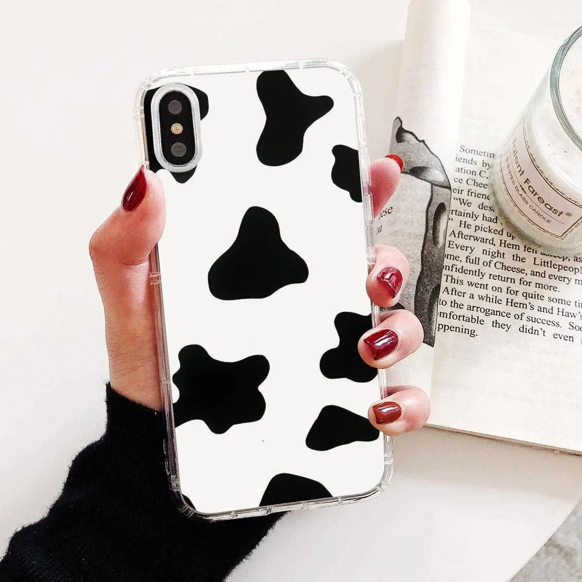 Soft TPU Phone Case For Xiaomi Redmi 4A 7A S2 Note 8 3 3S 4 4X 5 Plus 6 7 6A Pro Pocophone F1 simple White Black Cow dots symbol | Мобильные