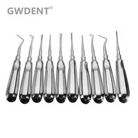10pcs stainless steel dental orthodontic root elevator head curved pen tool dentistry dentist instrument teeth whitening device