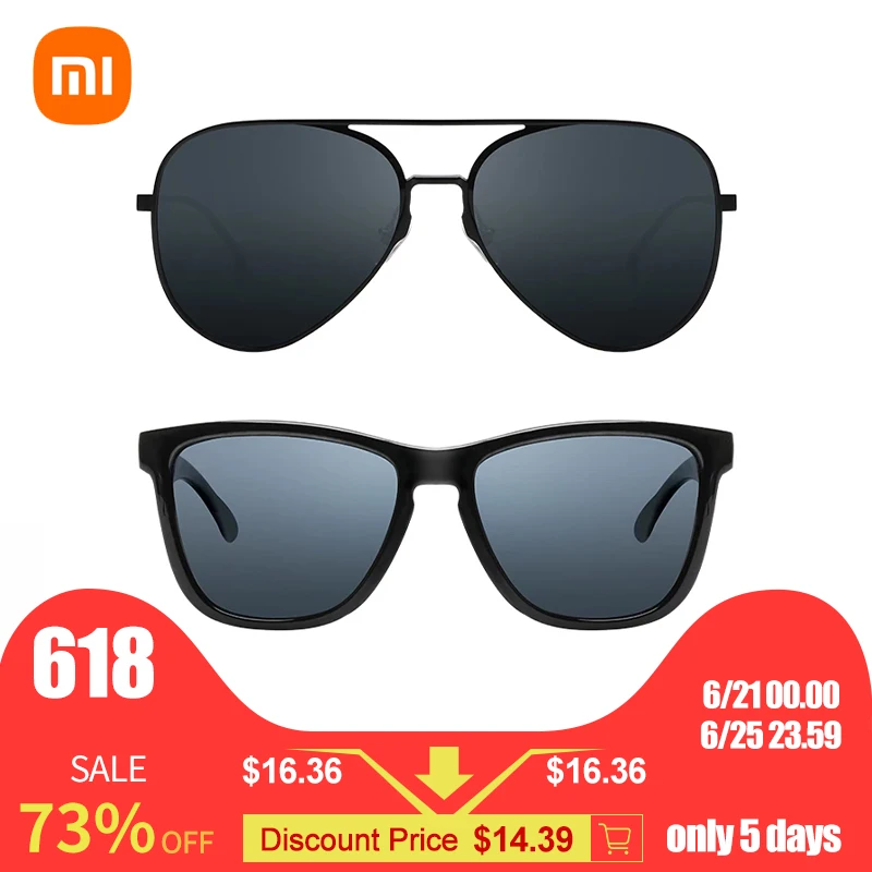 

Xiaomi Mijia Classic Square Sunglasses Summer Polarized Sun Glasses /Pilot Sunglass for Drive Travel Woman Anti-UV Sun Glasses