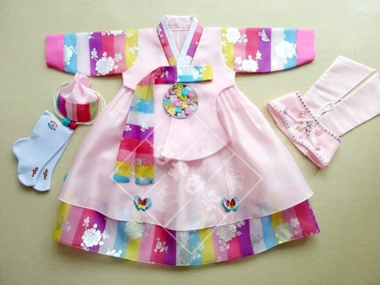 Популярное традиционное корейское платье детское в стиле Корейская принцесса