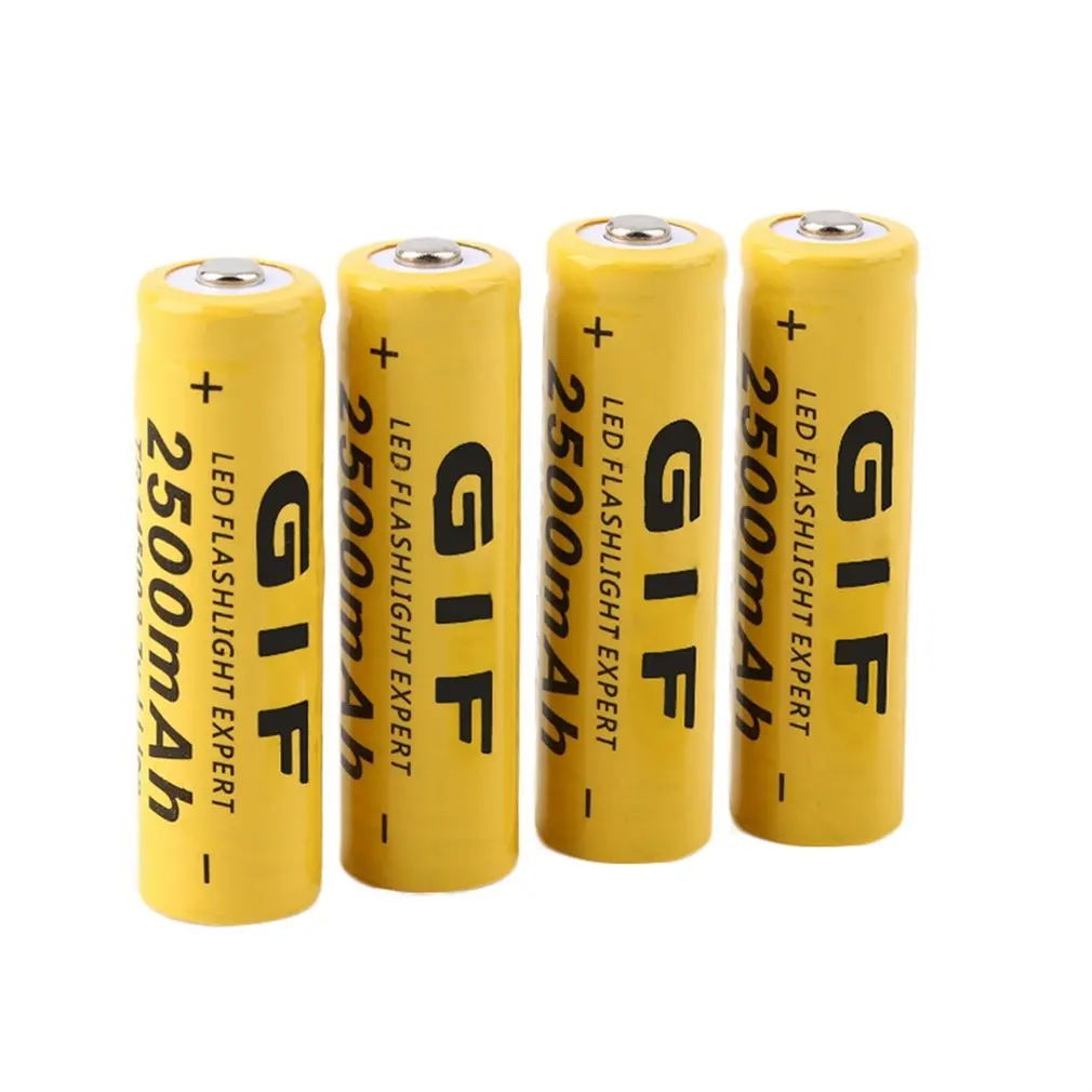 4 шт./компл. 14500 батарея 3 7 V 2500mAh перезаряжаемая liion для светодиодного фонарика