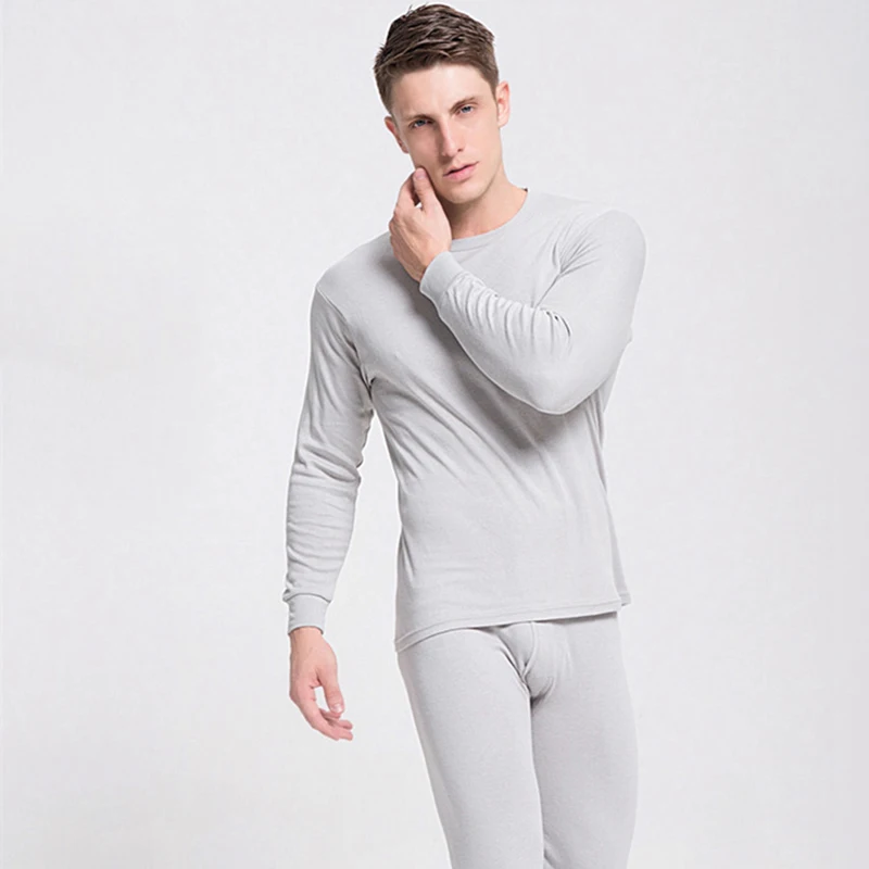 

2021 Men Thermal Underwear Long Johns Men Autumn Winter Tops+Pants 2 piece Set Keep Warm Thick Plus Size L-2XL