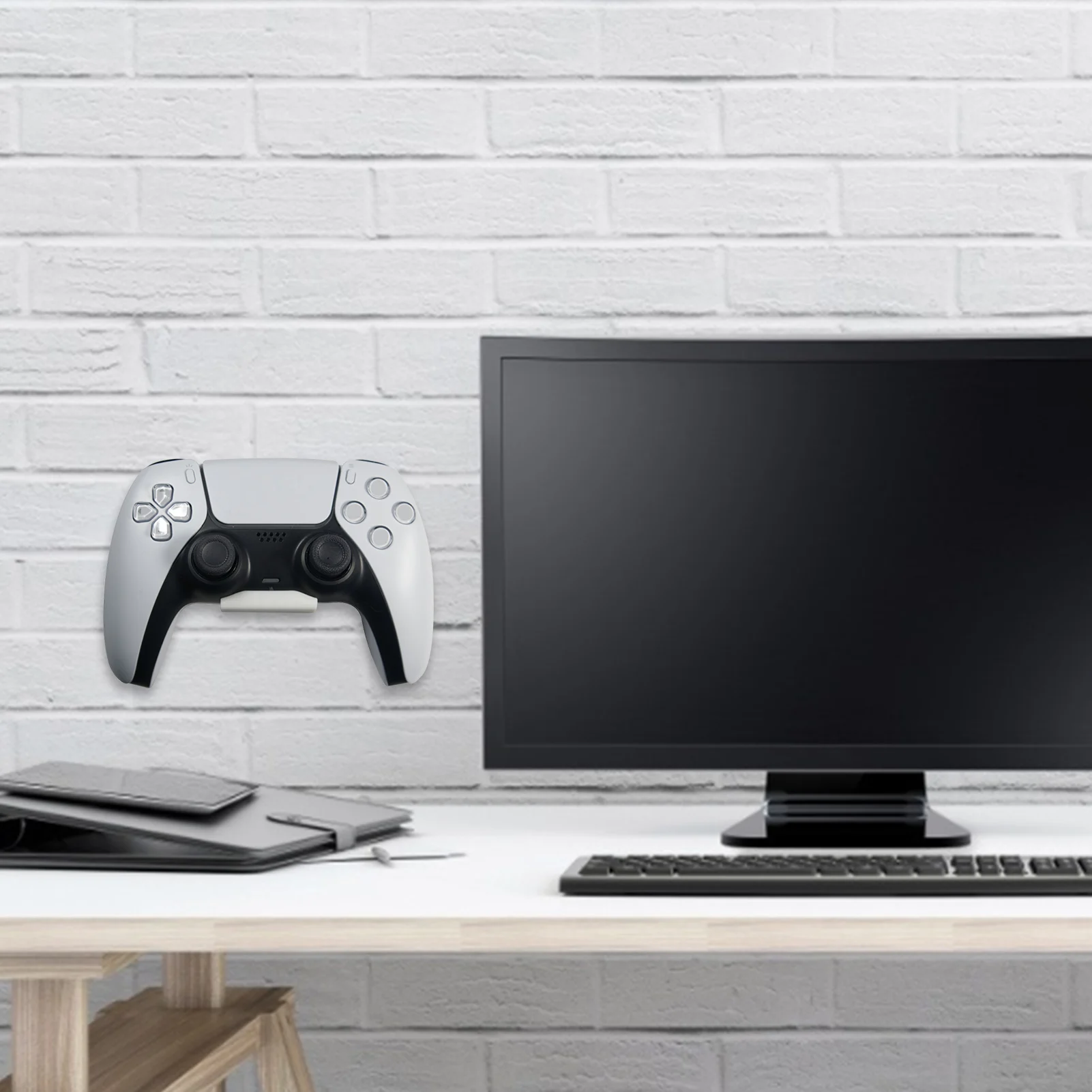 Настенное крепление подставка для PS5 DualSense с консольным кронштейном джойстиком