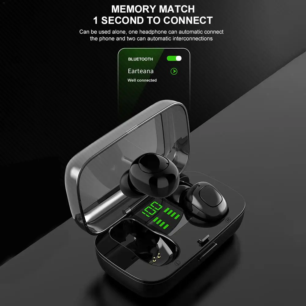 TWS IPX6 светодиодный цифровой Bluetooth 5,0 Спортивные Беспроводные наушники HIFI DSP CVC шумоподавление Музыкальная гарнитура для Xiaomi huawei samsung