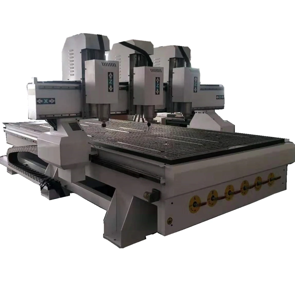 Фрезерный станок с ЧПУ гравировальный 3 головками по китайской цене фрезерный