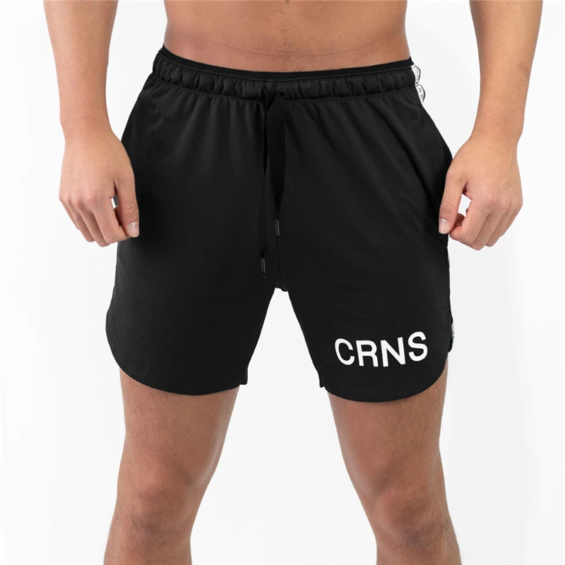 

2020 Summer Gyms Jogger Male Workout Training Brand Calf-Length Short Pants Men Quick-drying breathable Drawstring Loose Shorts