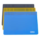 Большой размер, мягкий силиконовый коврик для пайки, термостойкая изоляционная подкладка, коврик для станции горячего воздуха, инструменты для пайки печатных плат BGA