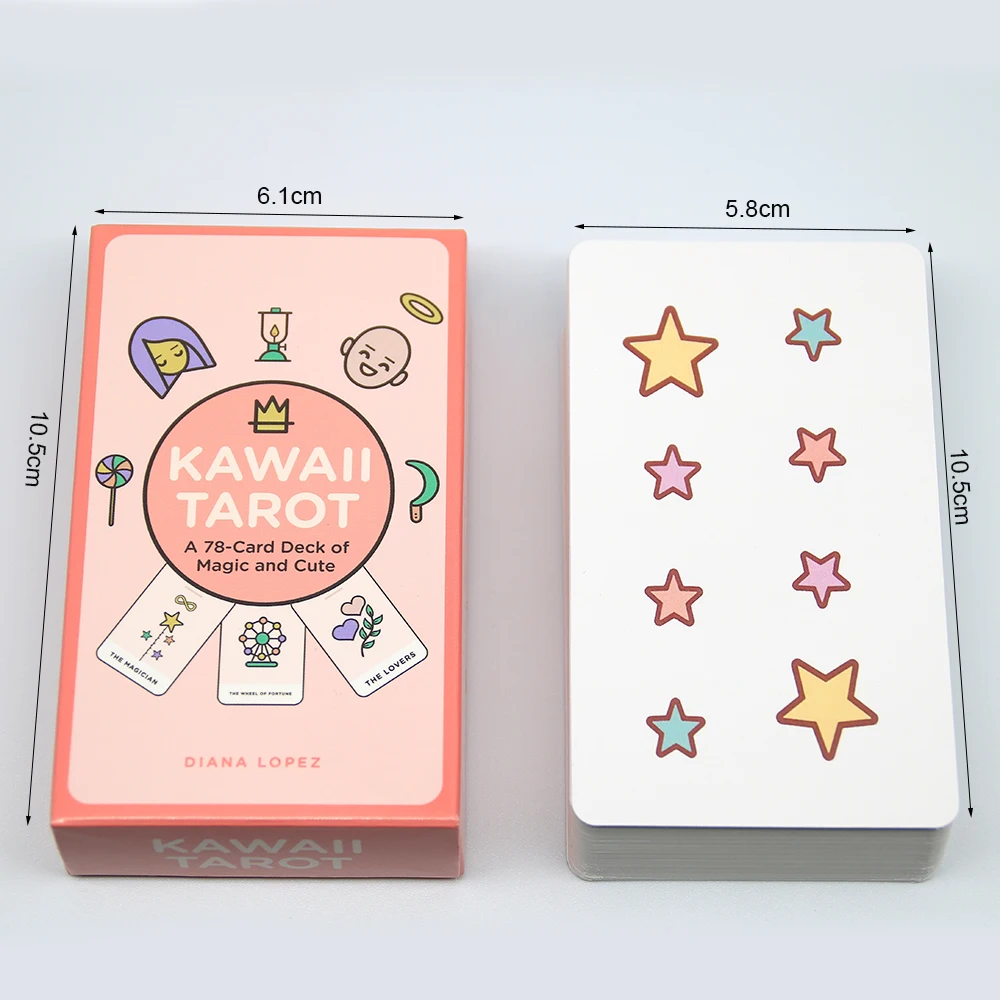 Kawaii Таро 78 игральной карты магии и милые пастельного цвета дизайн обращаюсь к avid