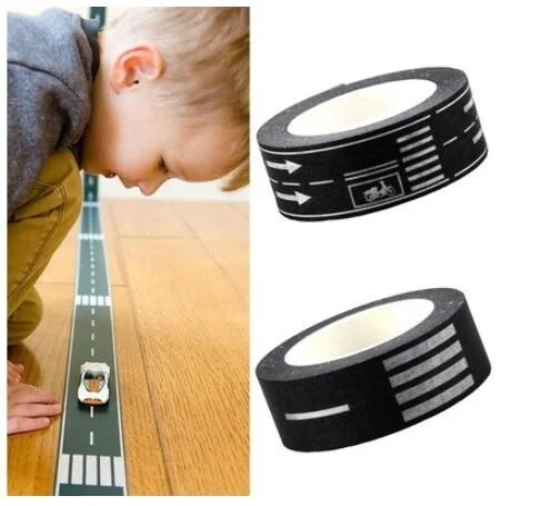 Железная дорога трек сцена лента широкая творческая дорожного движения клейкой