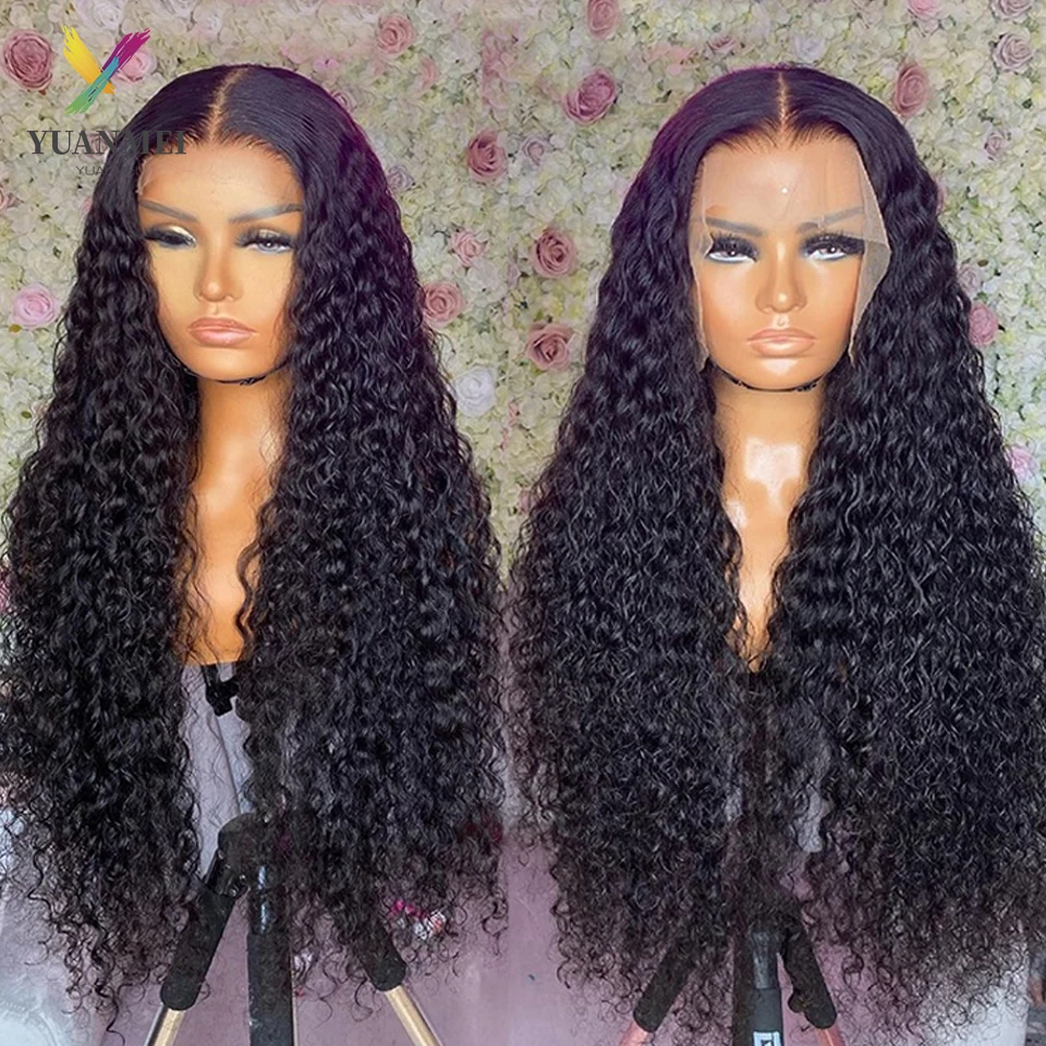 Brazilian 30 inch Lace Front Wig Kinky Curly Human Hair Wig Curly Deep Wave Frontal Wigs For Women Wet And Wavy Lace Front Wig