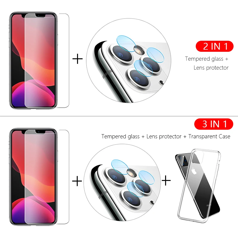 3-в-1 чехол+ Камера защитный Стекло для iphone 11 pro max Экран протектор iphone Xr объектив Стекло на iphone 11 pro max Стекло iphone 11чехол