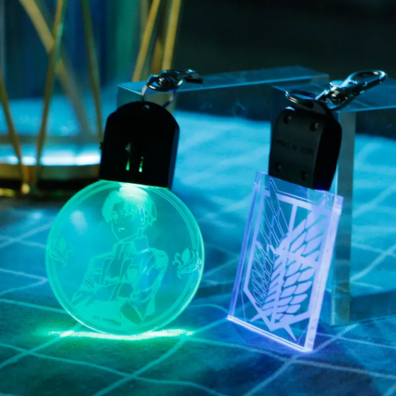 

Anime Table Lamp Attack of the Titans Figure for Room Decor Light Kid Child Gift 3D Acrylic Captain Levi Ackerman Keychain