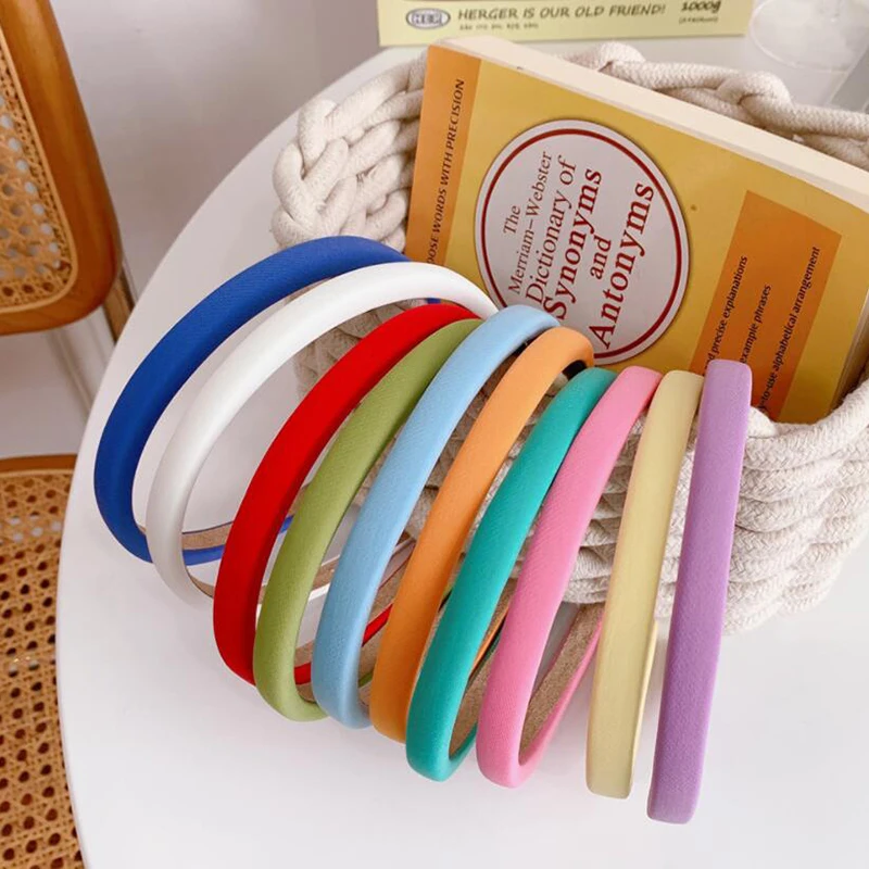 

Hot 1PC Plastic Fashion Frosted thin Headband Hair Band Headwear Bezel Hair Accessories For Woman Cloth bezel Hair Scrunchie