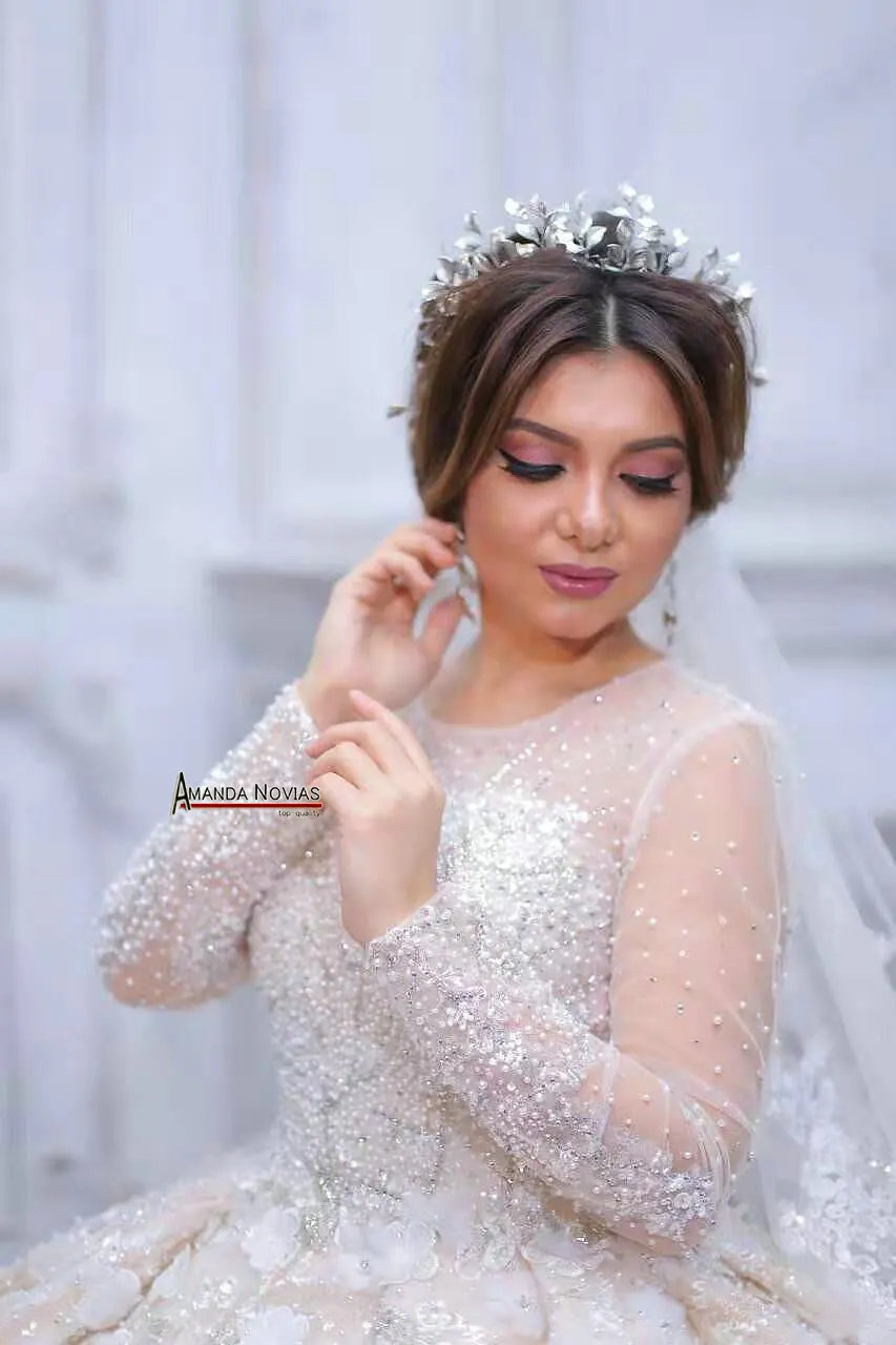 Stunning real work wedding dress robe de soiree