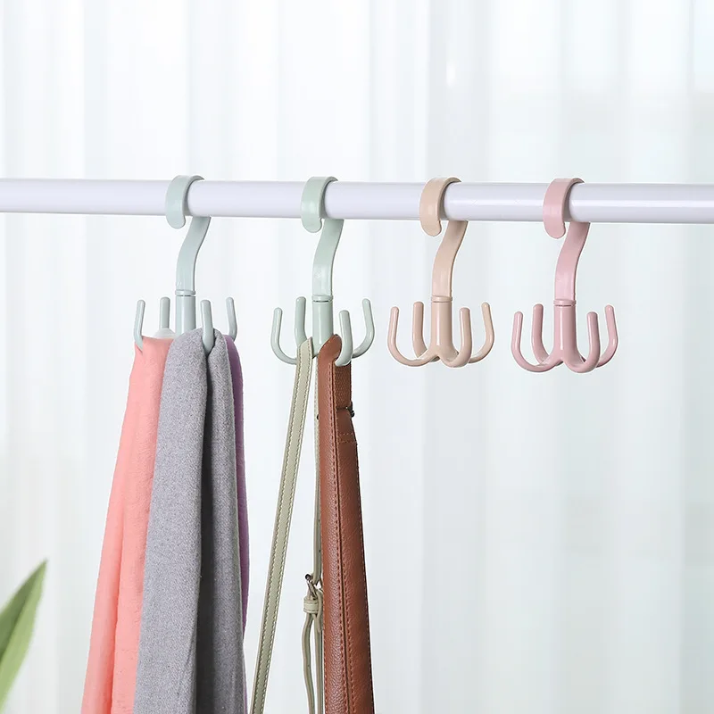 

Bag Hanger Wardrobes Clothes Rack Space Saving Bag Holder Degree Rotation Shoes Belt Scarf Hanging Rack Kitchen Pot Pan Hanger