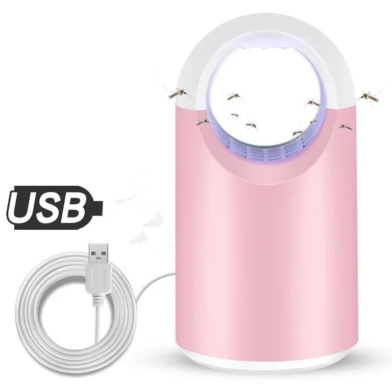 Розовый Москитный убийца USB электронный москитный светильник катализатор бесшумный домашний светодиодный насекомый ловушка для насекомых Zapper дноуглубление без излучения - Цвет: Розовый