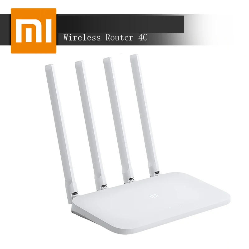 Original Xiaomi Mi WIFI Router 4C 64 RAM 300Mbps 2.4G 802.11 b/g/n 4 Antennas Band Wireless Routers WiFi Repeater APP Control