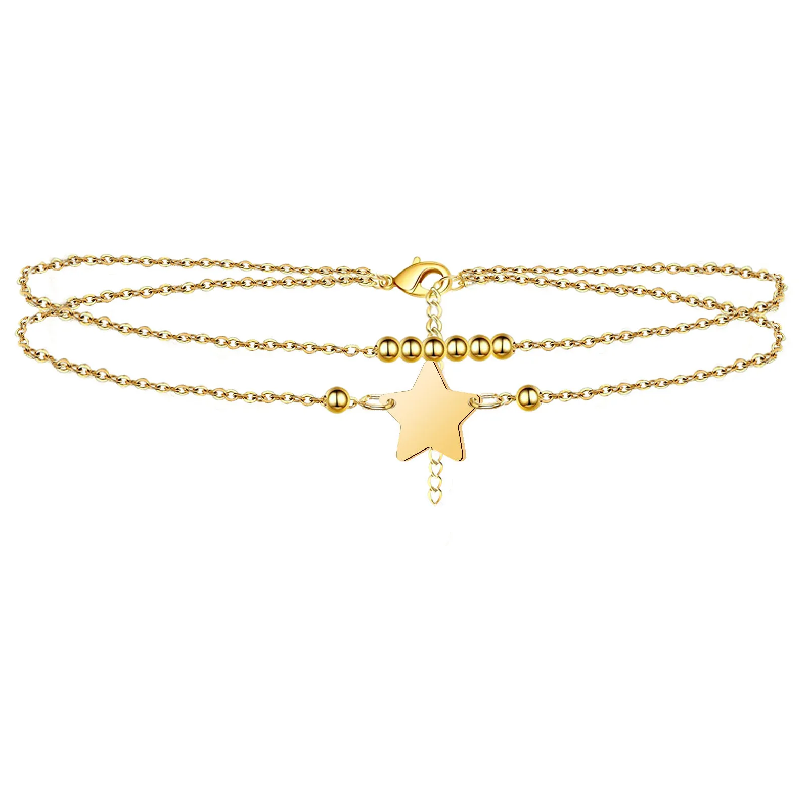 Браслет на ногу женский с сердечками украшение в виде искусственного слона