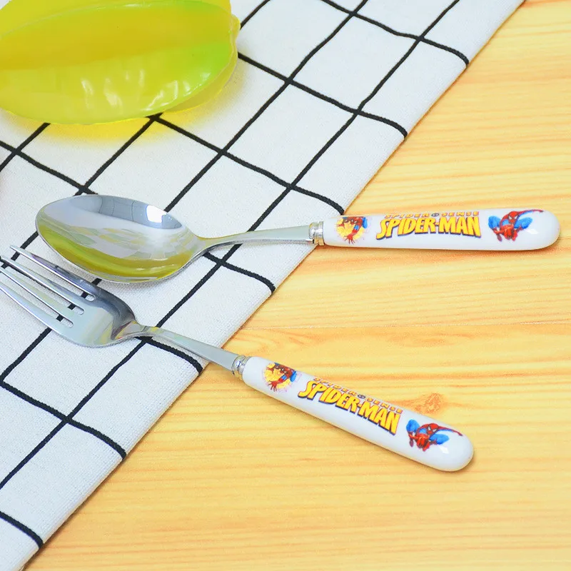 

Набор из вилки и ложки, из нержавеющей стали, Нескользящие, с керамической ручкой