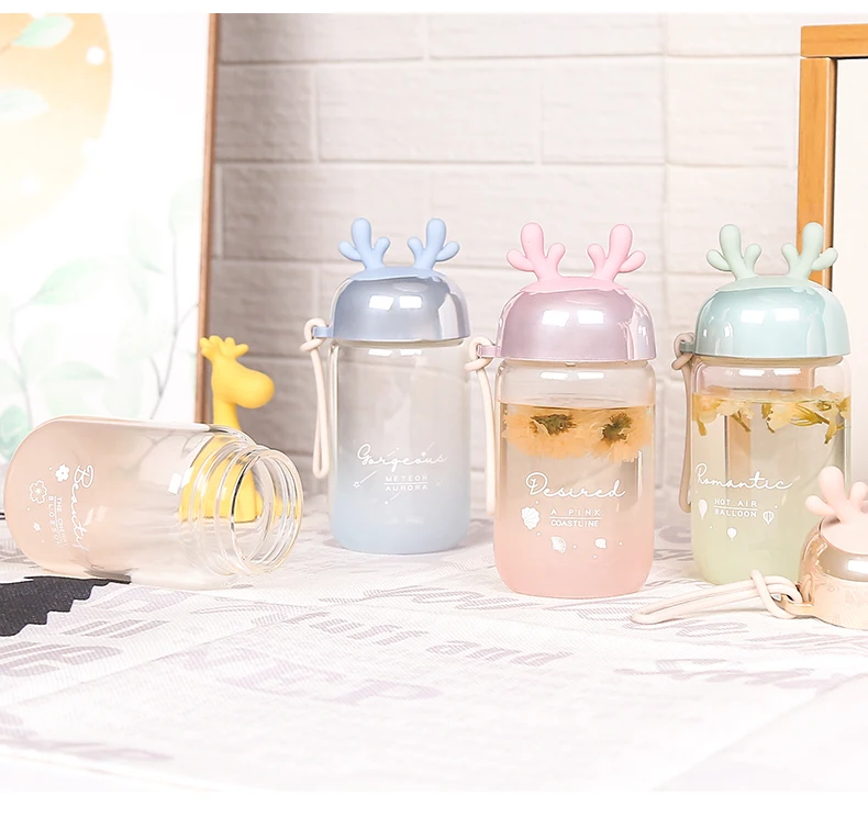 Милая стеклянная чашка для воды маленькая портативная мини-чашка путешествий