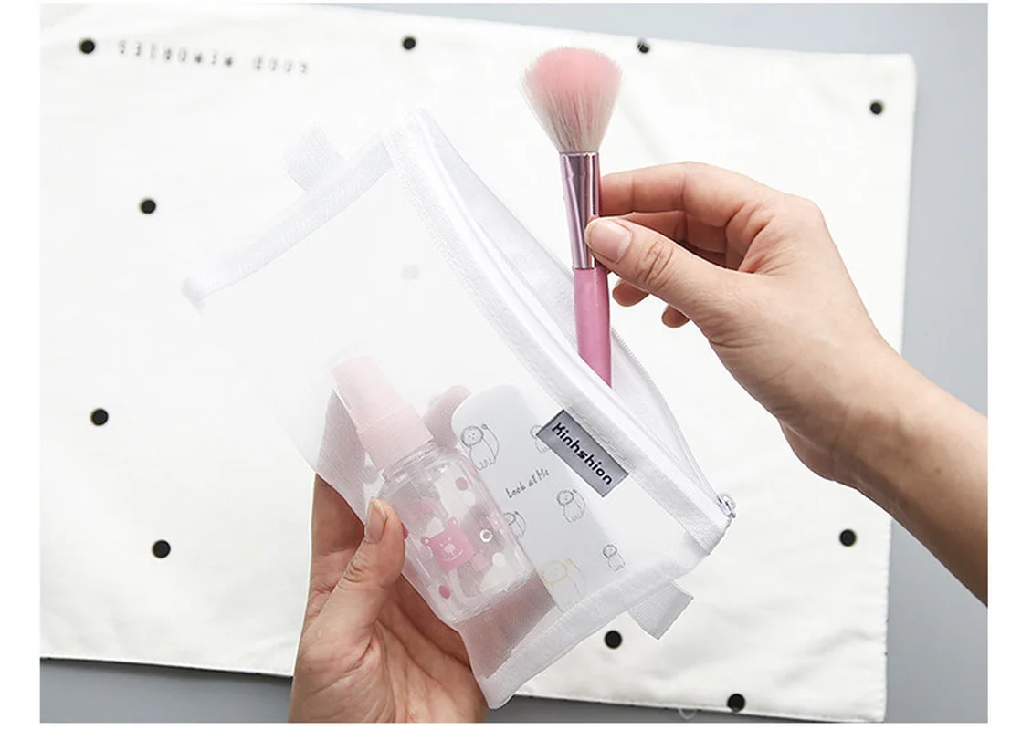 Пенал для карандашей нейлоновый сетчатый прозрачный большой емкости | Дом и сад