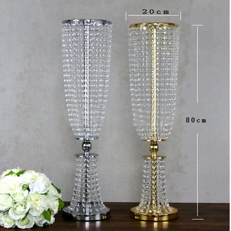 

New Arrival Luxury Shiny Wedding Decor Centerpieces Crystal Beads String Road Lead Party Table Decoration Props