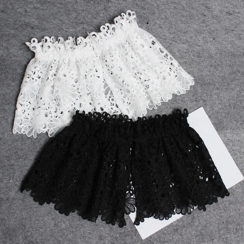 

IEQJ New Summer Spring Sexy 2021 Fashion Tide Black Hollow Out Hook Flowe Belt Button Elastic Waist Lace Women Fashion QC568