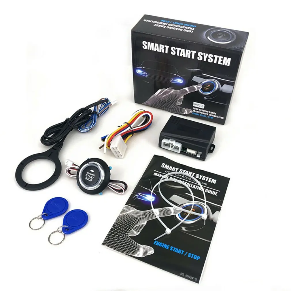 

12V Car Universal Mortise Lock Anti-theft RFID Induction One-key Starts Car Anti-theft Alarm System Anti-theft Alarm System