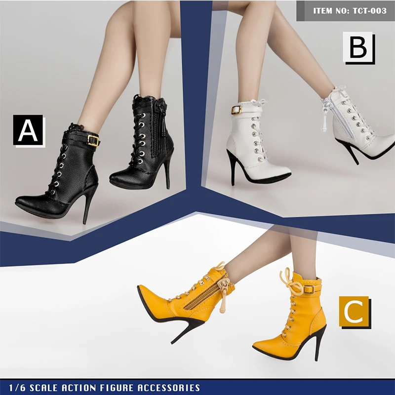 

1/6 scale fashion female figure high-heeled women's boots model TCT-003 for 12 inch action figure accessories