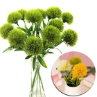 Искусственные растения, 1 шт., Искусственные пластиковые цветы с одуванчиком, желтый и зеленый цвета для садоводства, Декор для дома, свадьбы, вечеринки