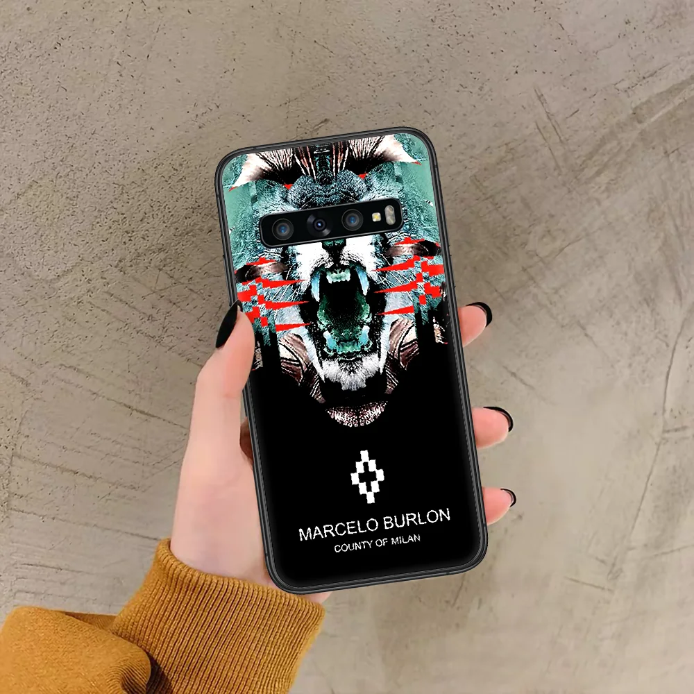 

Marcelo Burlone Brand Phone Case For Samsung Galaxy Note S 8 9 10 20 Plus E Lite Uitra black Cover Trend Waterproof Pretty Cell